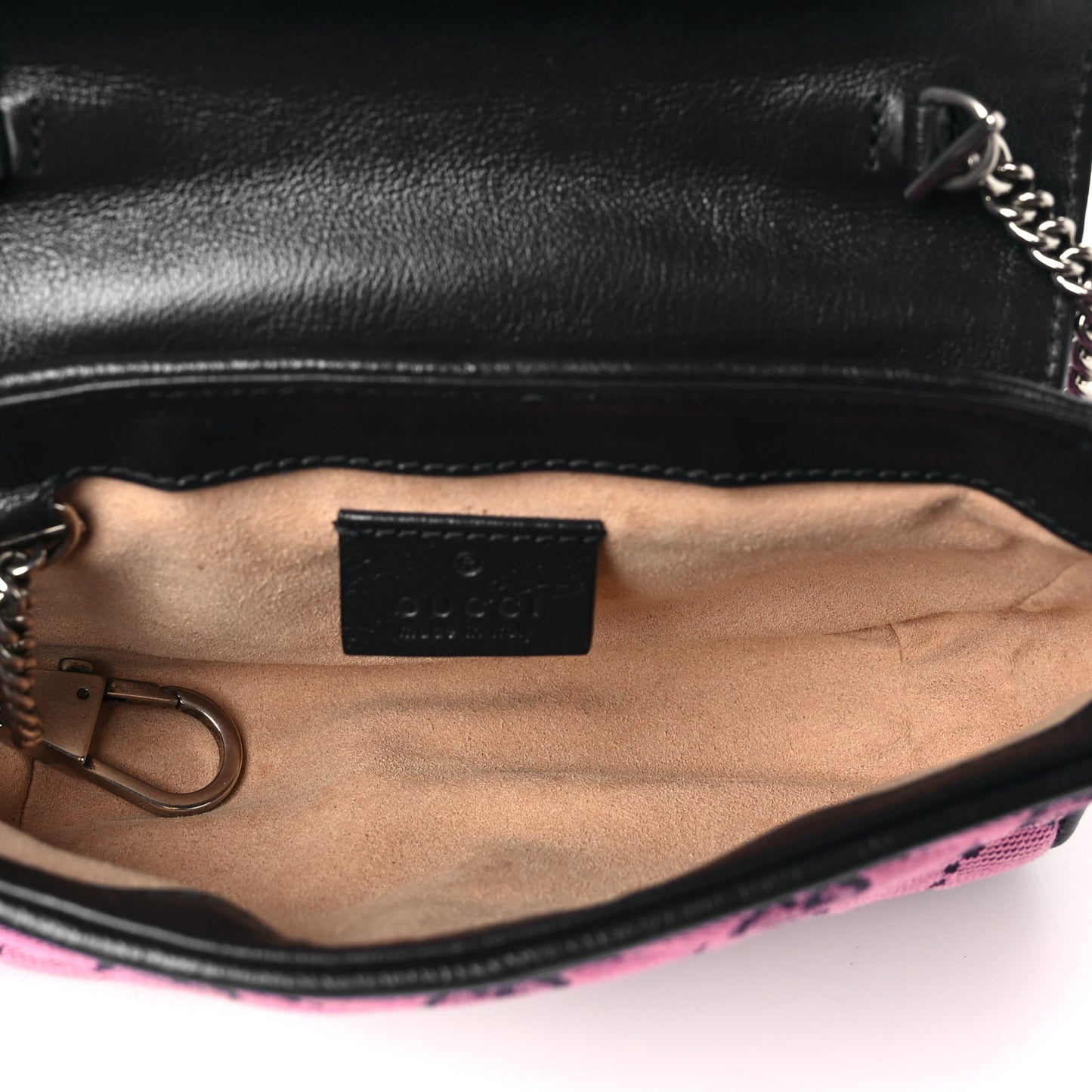 Monogram Multicolor Matelasse Diagonal Super Mini GG Marmont Shoulder Bag Pink Blue