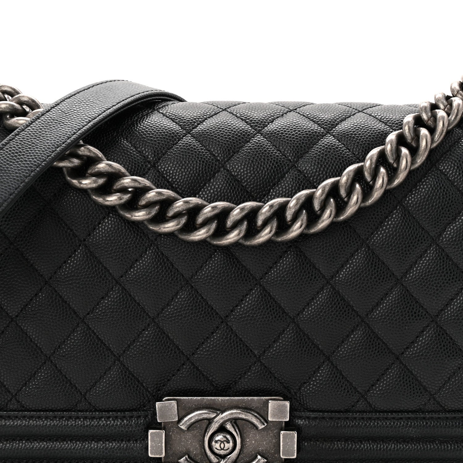 Chanel Caviar Quilted Medium Boy Flap Black 8 of 10