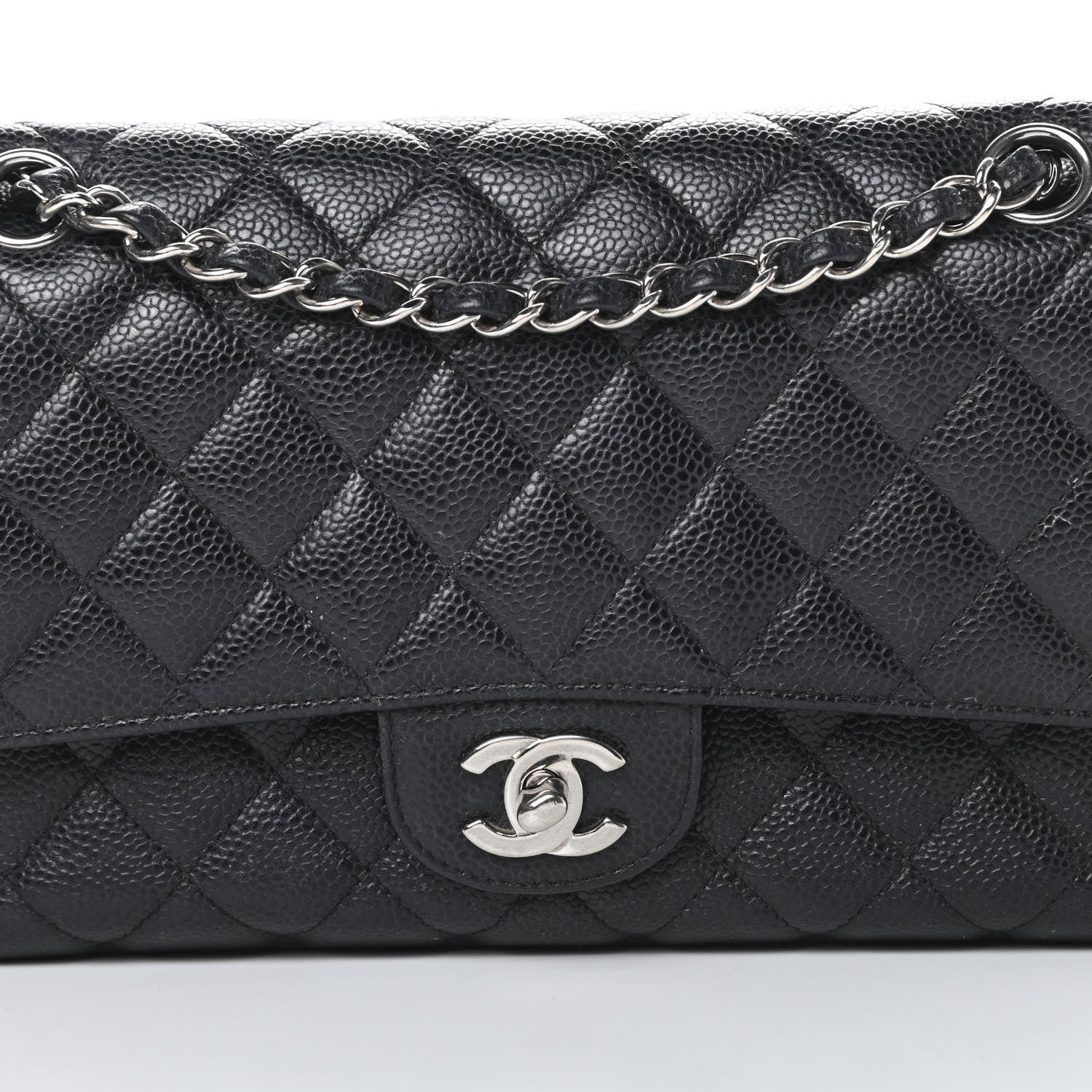 Chanel Caviar Quilted Medium Double Flap Black 8 of 19