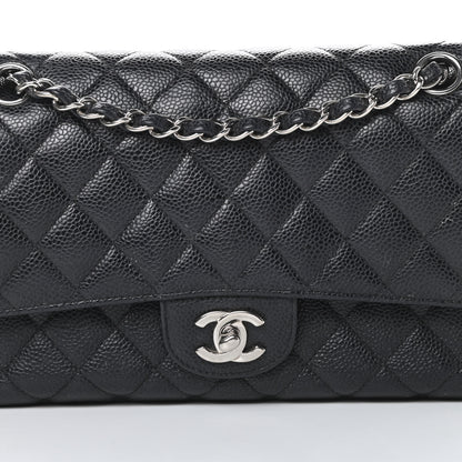 Chanel Caviar Quilted Medium Double Flap Black 8 of 19