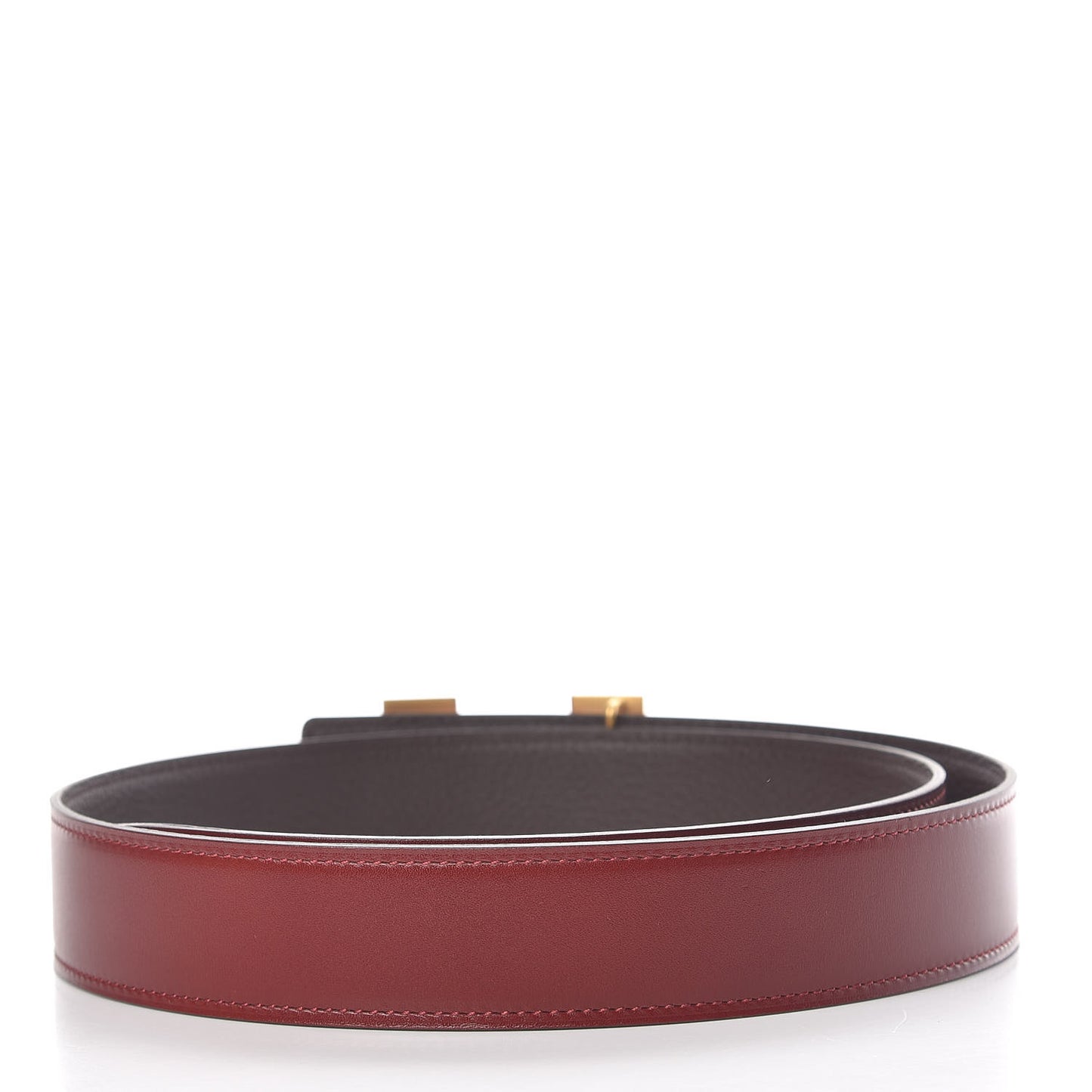 Tadelakt Togo 32mm H Belt 85 Chocolate Rouge H