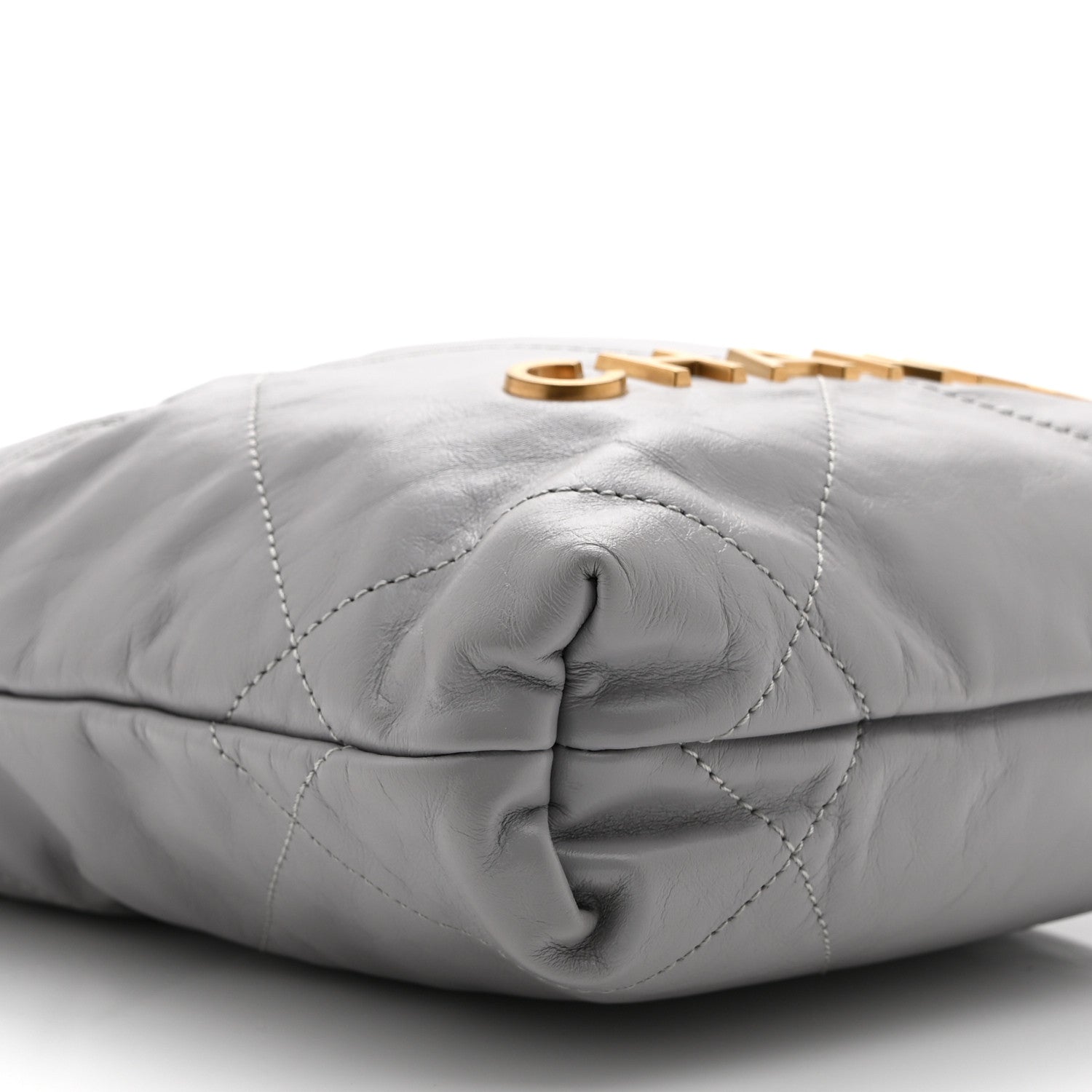 Chanel Shiny Calfskin Quilted Mini Chanel 22 Grey 9 of 11