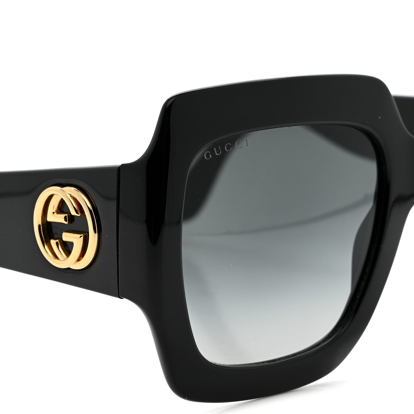 Acetate Square Frame Sunglasses GG0141S Black