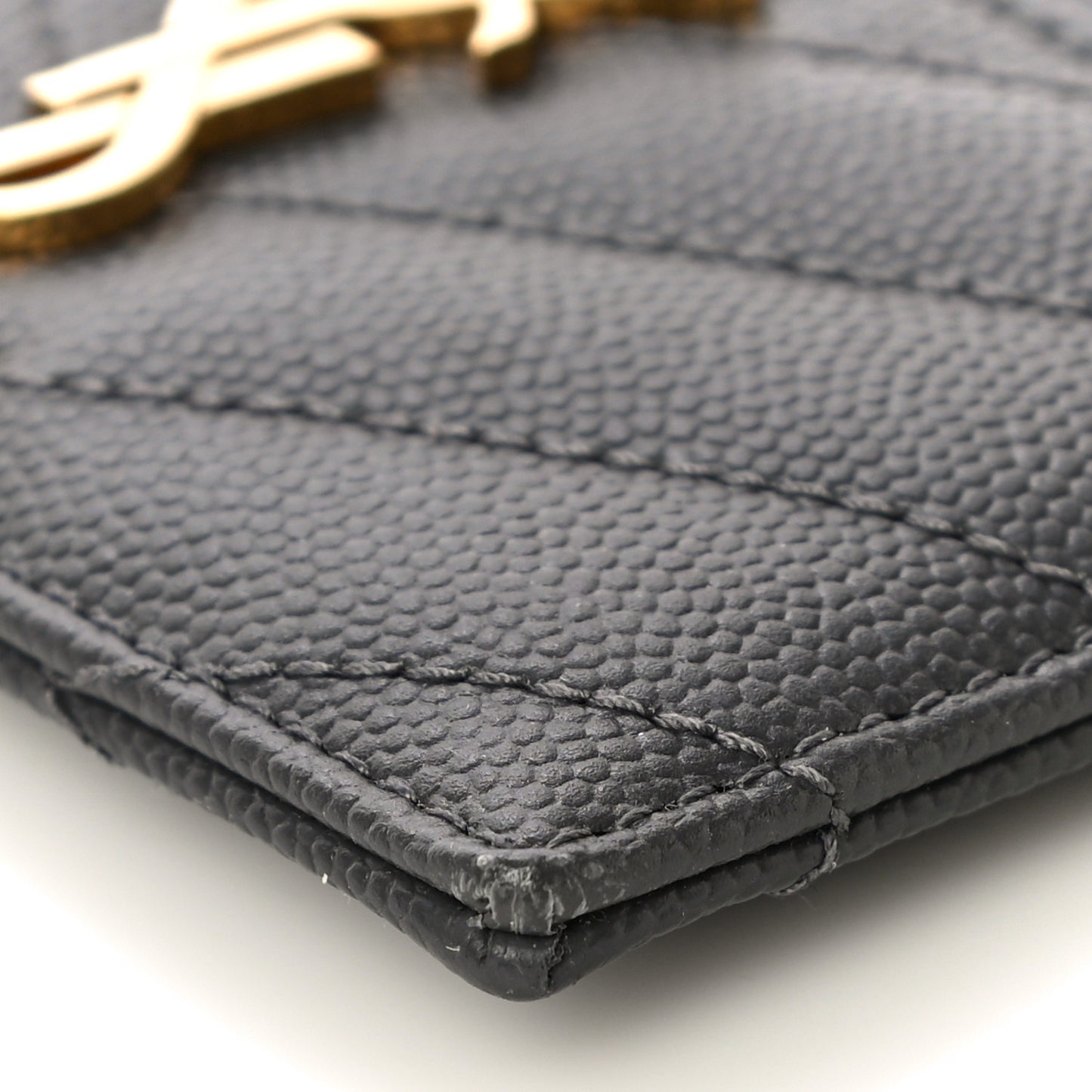 Grain De Poudre Matelasse Chevron Monogram Credit Card Case Storm