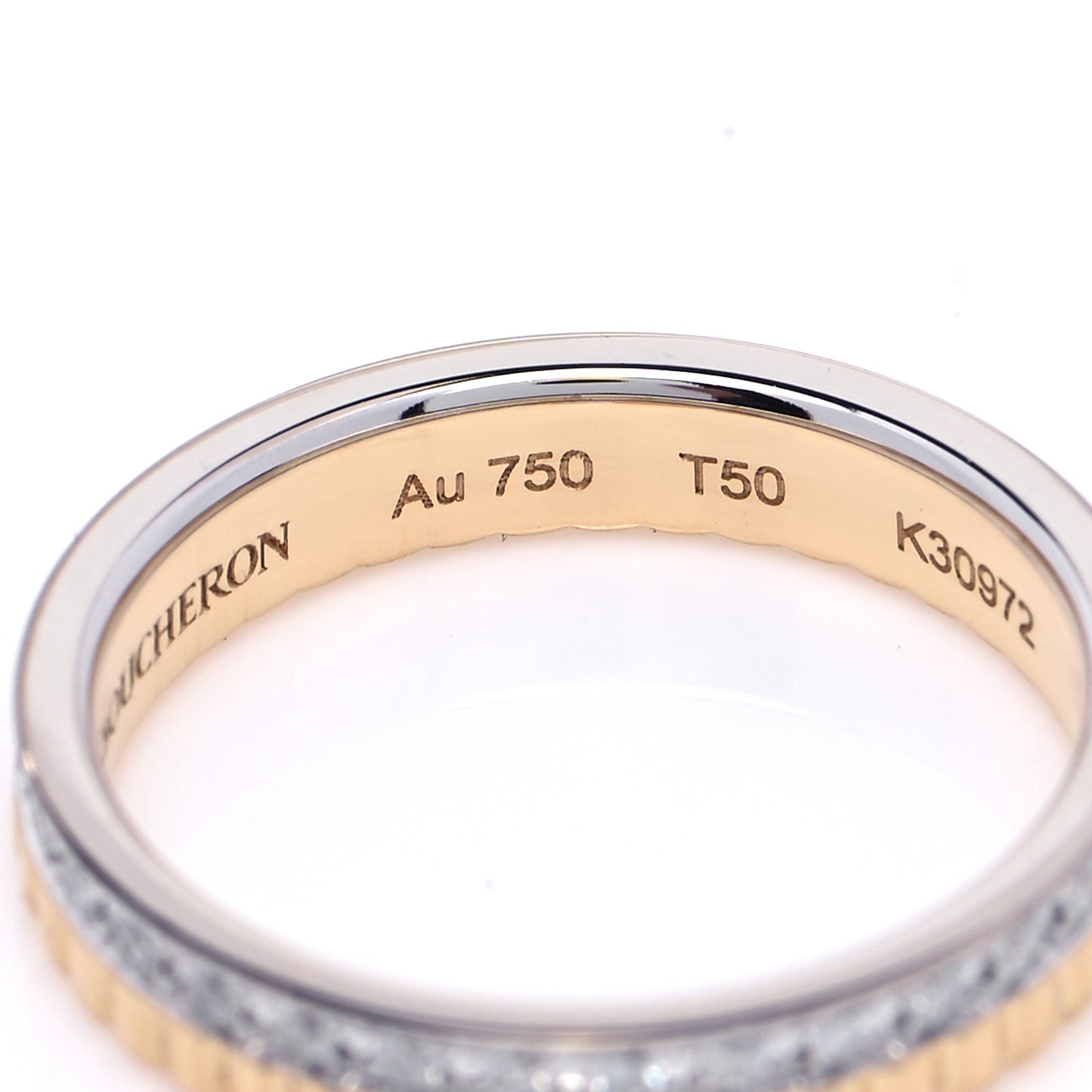 18K Yellow White Gold Diamond Quatre Radiant Wedding Band Ring 50 5.25