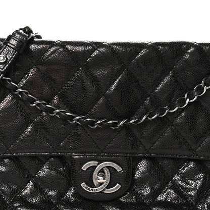 Chanel Crumpled Grained Calfskin Jumbo CC Crave Flap Black 8 of 11