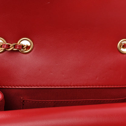 Chanel Calfskin Quilted Medium Triple Flap Red 14 of 17