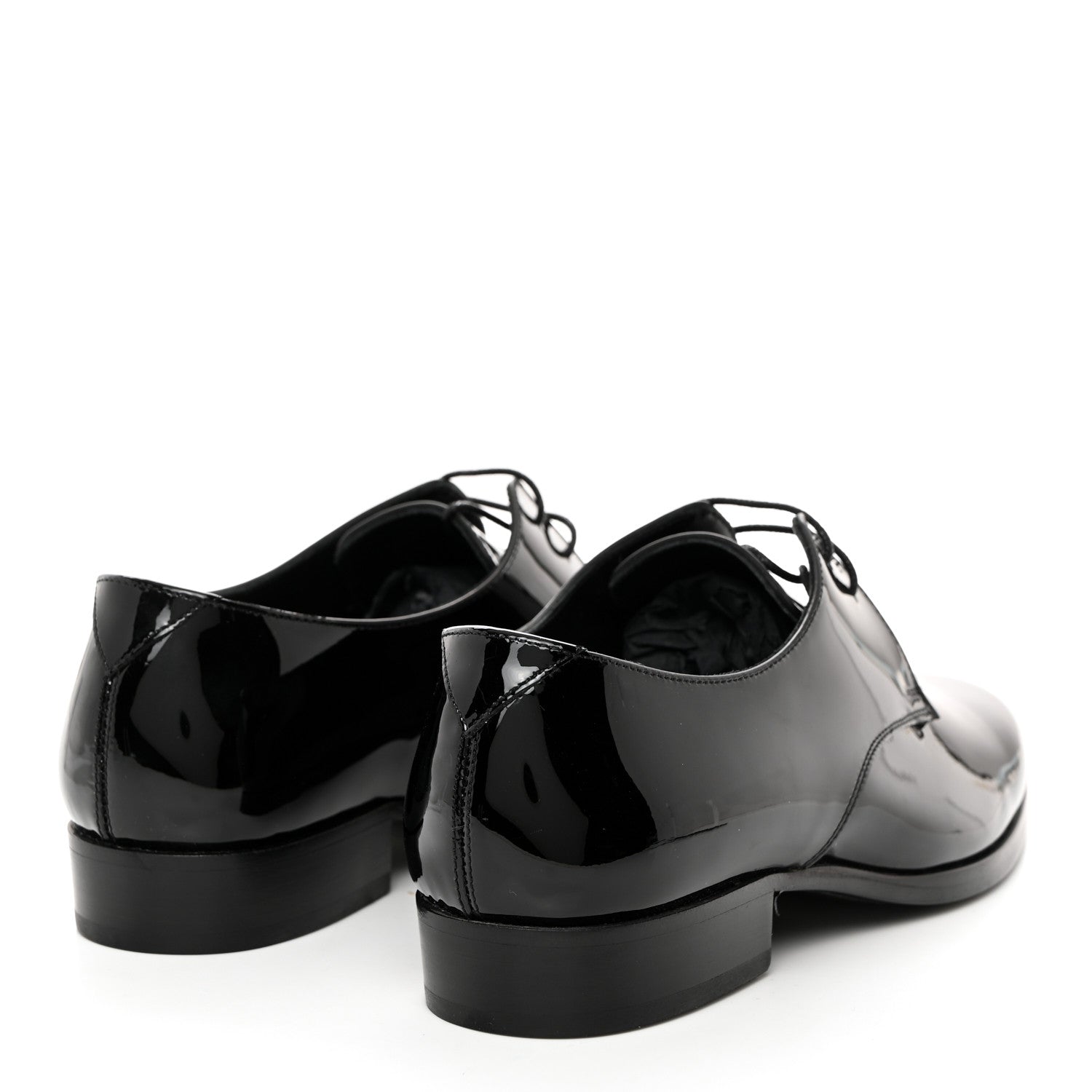 Saint Laurent Patent Baltimora Lace Up Derby Shoes 38 Black 4 of 9