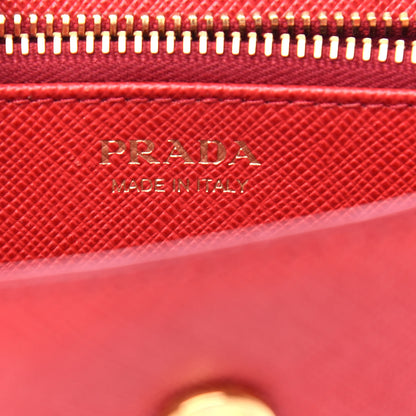 Prada Saffiano Metal Mini Chain Wallet Fuoco 6 of 9
