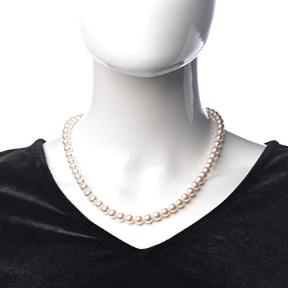 Mikimoto 18K White Gold Akoya Pearl 7.5-8mm Strand Necklace 19" 2 of 5