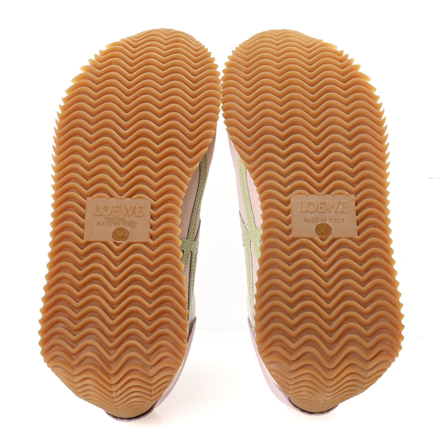 Nylon Suede Flow Runner Sneakers 38 Bonbon White
