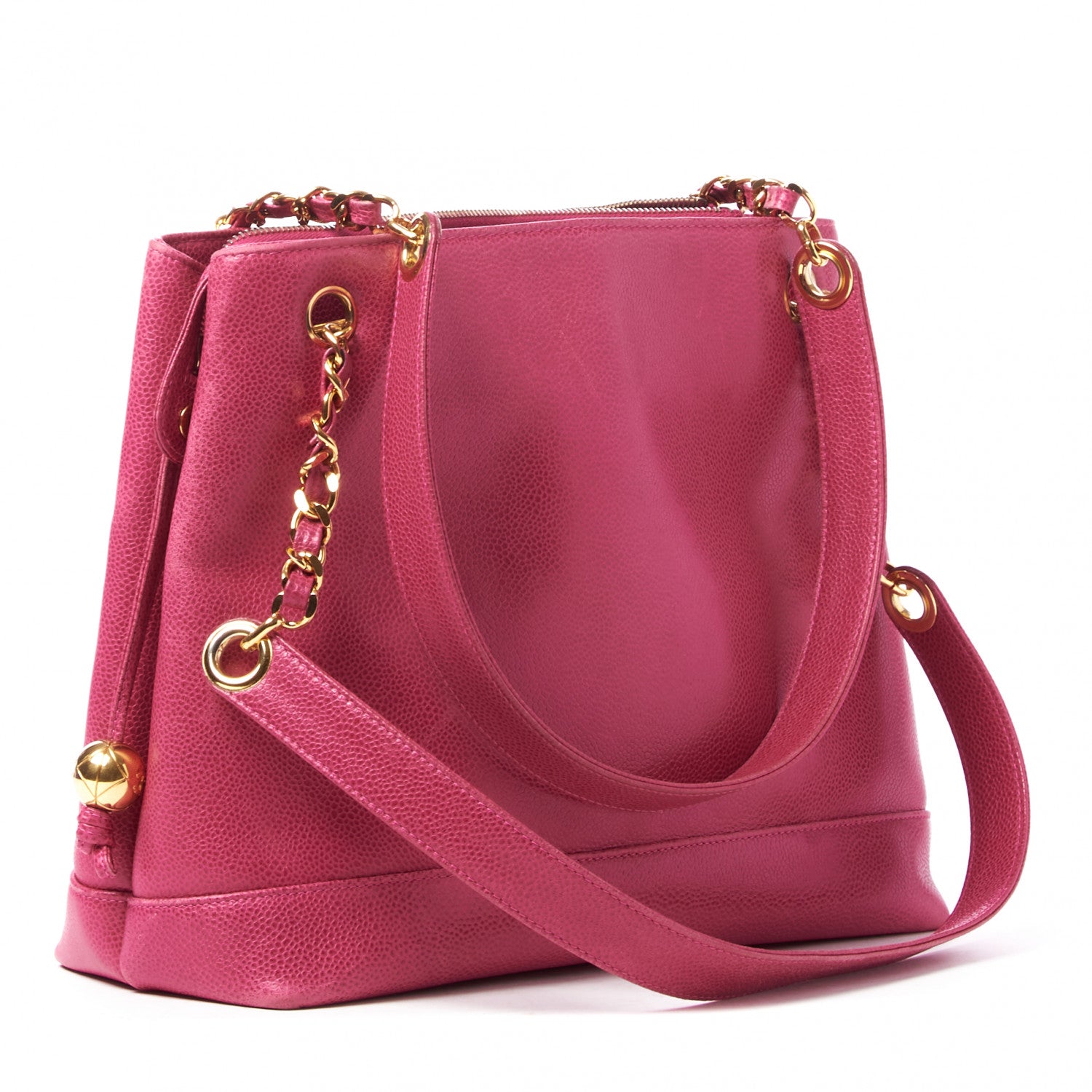 Chanel Caviar CC Shoulder Bag Pink 2 of 11