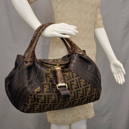 Fendi Zucca Nappa Nuvolata Vitello Tortuga Spy Tobacco Moro 2 of 11