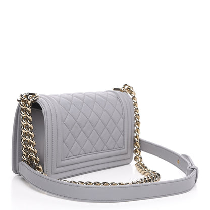 Chanel Calfskin Quilted Small Boy Flap Grey 3 of 10