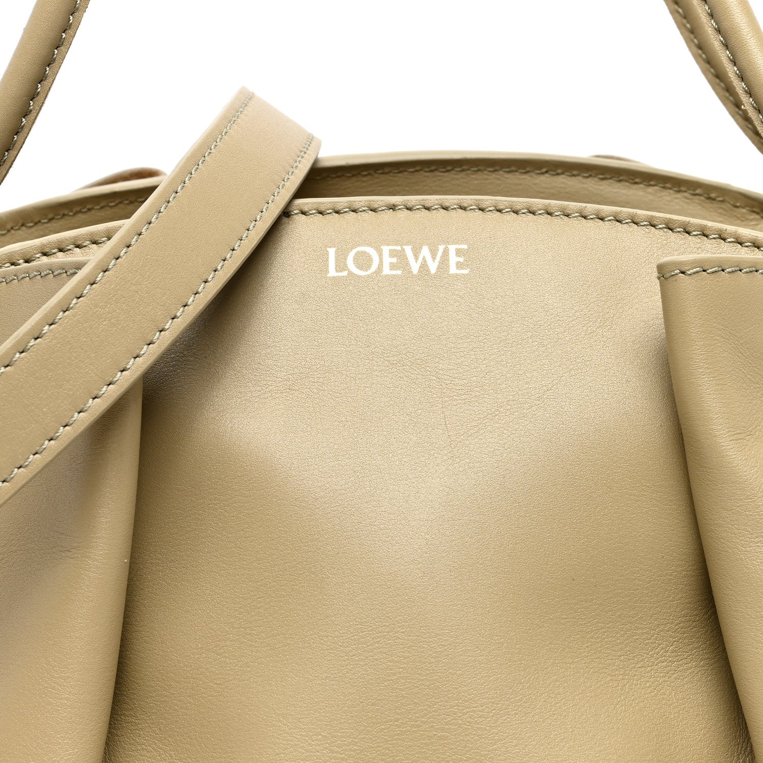 Loewe Shiny Nappa Calfskin Small Paseo Bag Clay Green 7 of 9