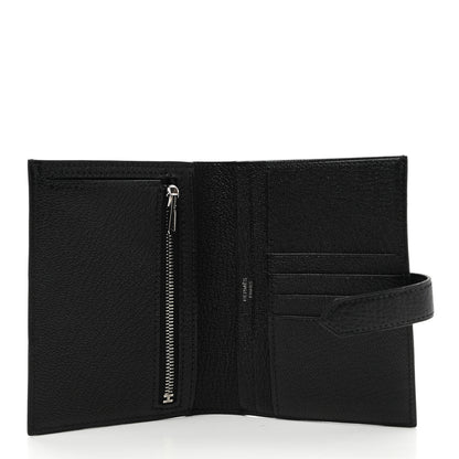 Hermes Chevre Mysore Bearn Compact Wallet Black 5 of 7