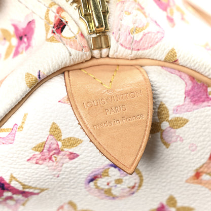 Louis Vuitton Watercolor Aquarelle Speedy 35 White 6 of 9