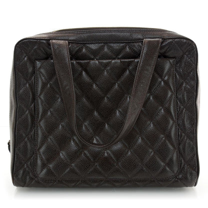 Chanel Caviar Quilted Handbag Brown 3 of 9
