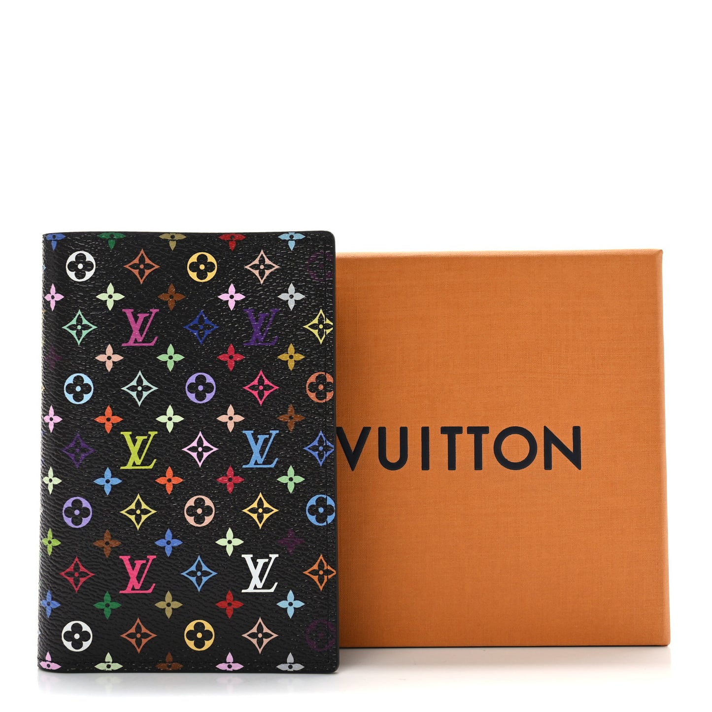 LV X TM Monogram Multicolor Passport Cover Black