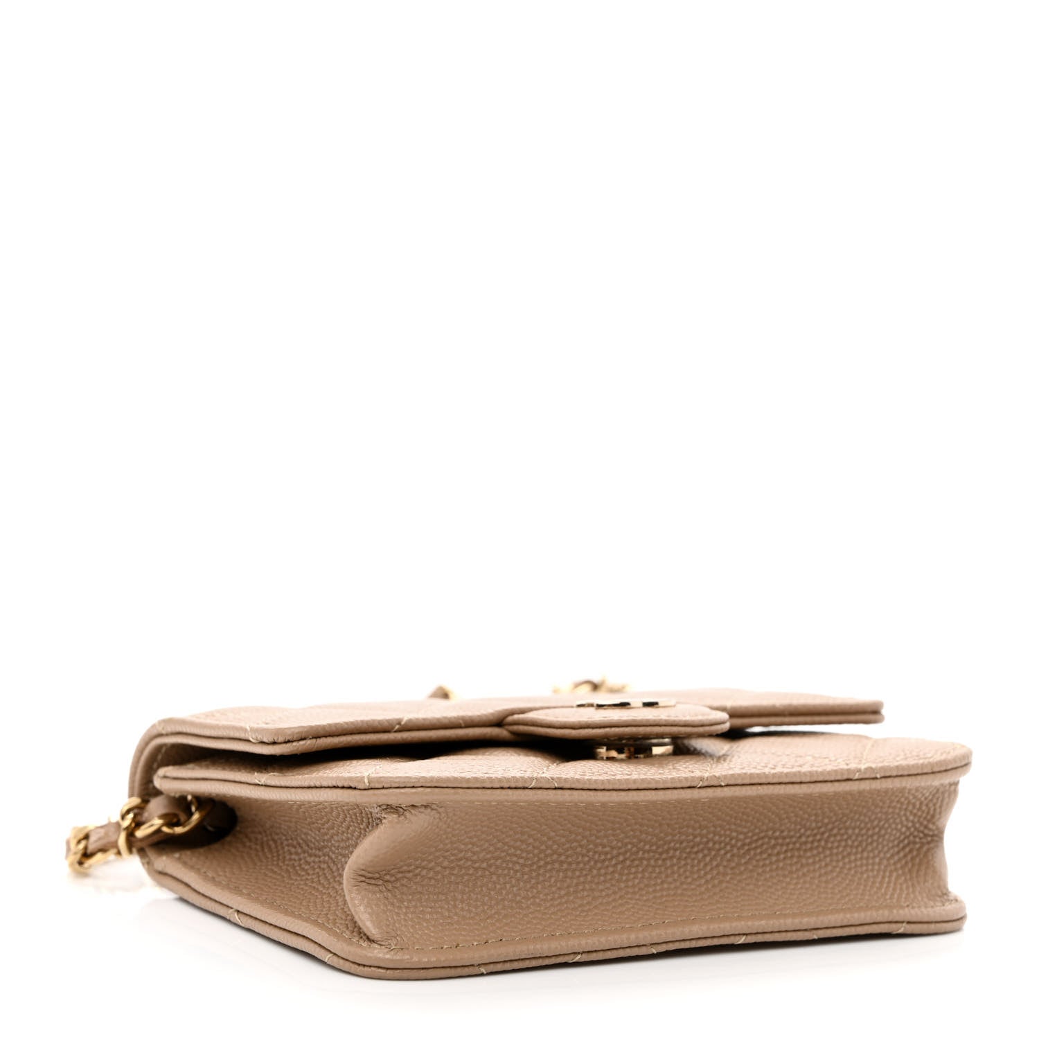 Chanel Caviar Quilted Mini Chain Bag Dark Beige 4 of 12