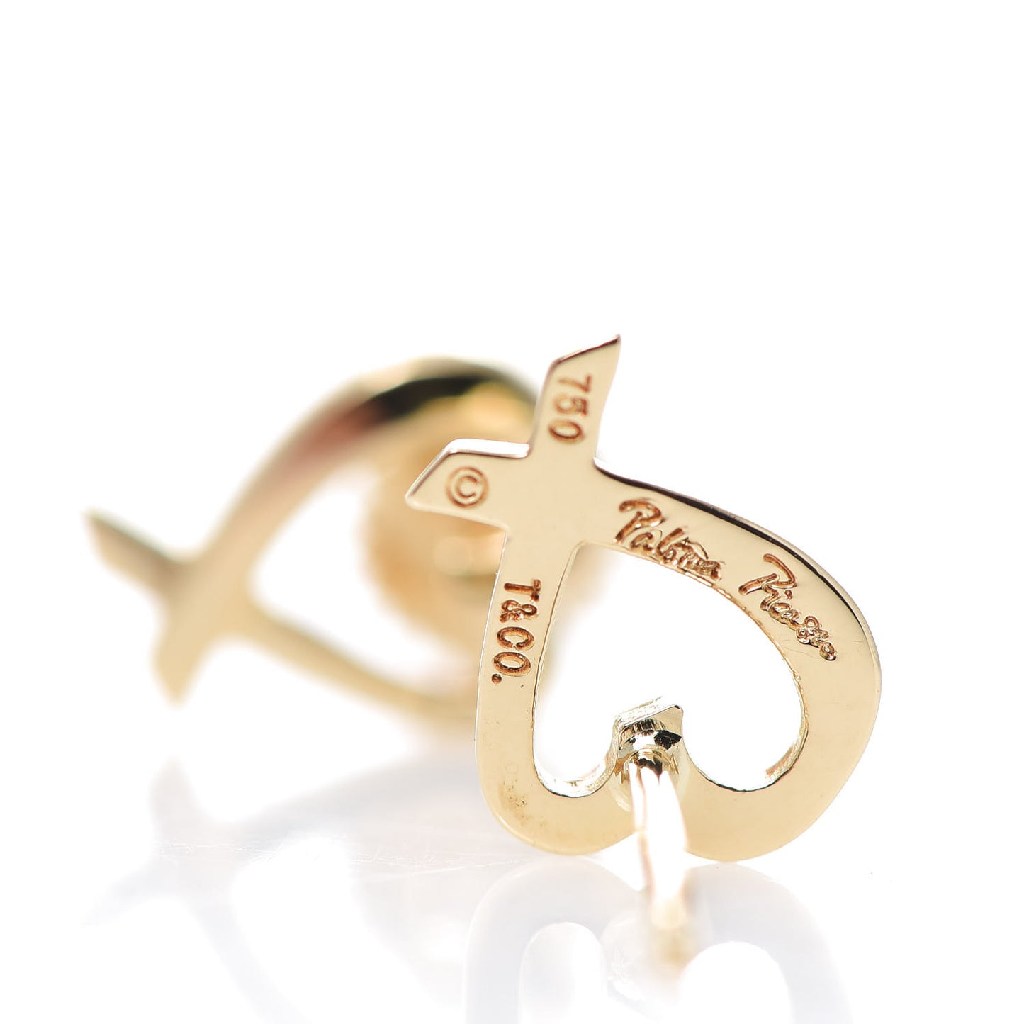 18K Yellow Gold Mini Paloma Picasso Loving Heart Earrings