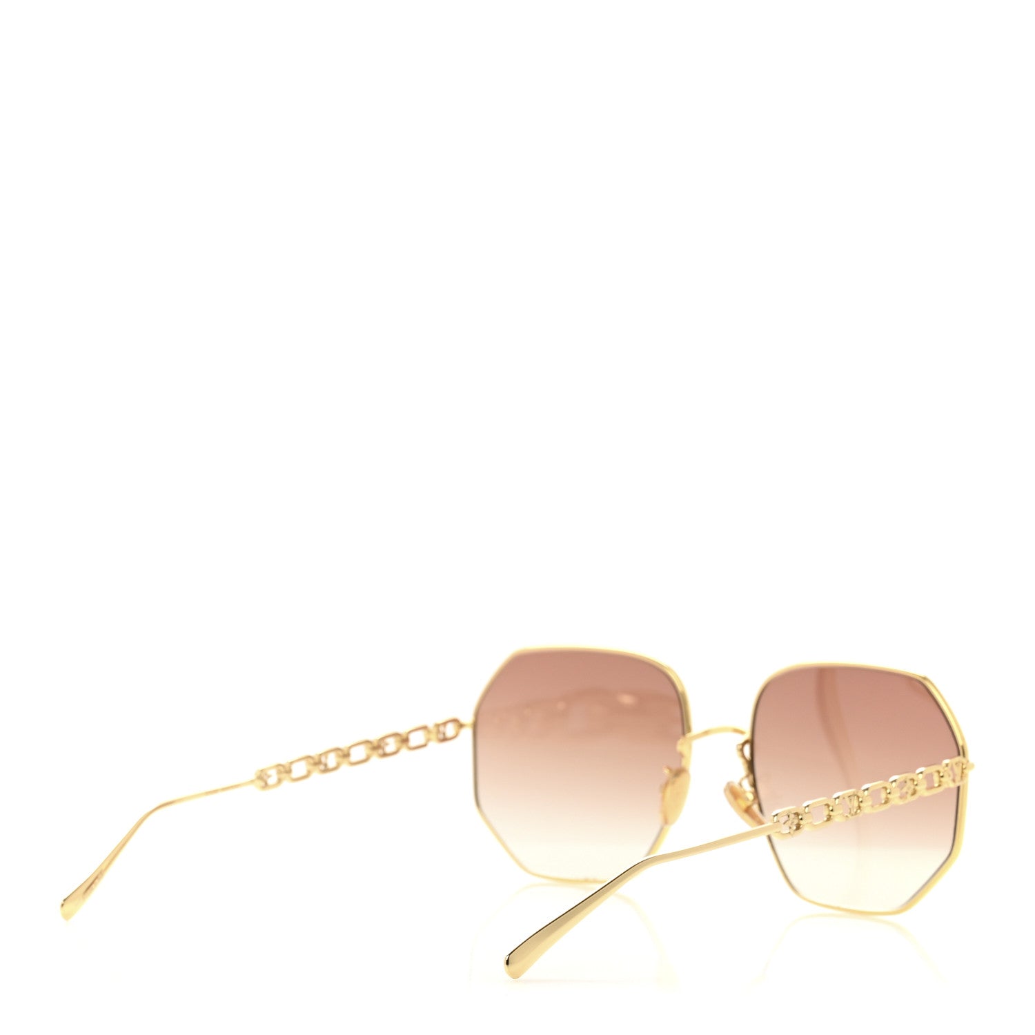 Louis Vuitton Metal My LV Chain Round Sunglasses Z1650E Gold 4 of 8