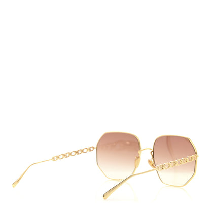 Louis Vuitton Metal My LV Chain Round Sunglasses Z1650E Gold 4 of 8