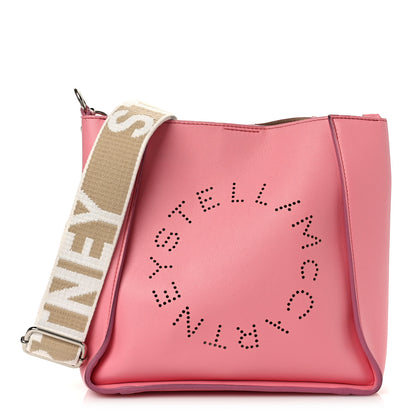 Stella McCartney Eco Alter Nappa Perforated Logo Mini Crossbody Pink 1 of 9