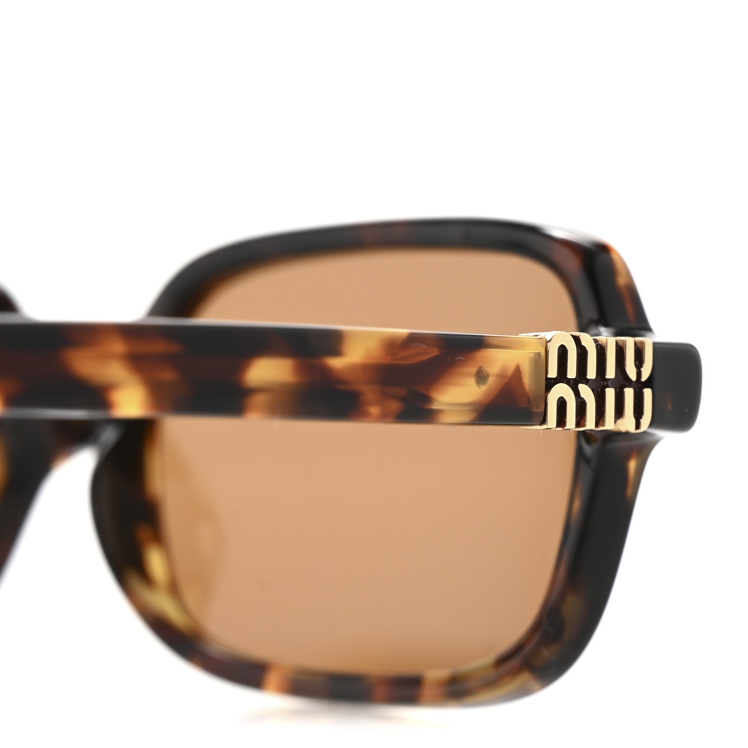 Miu Miu Acetate Rectangle Regard Sunglasses SMU11Z Camel Beige 7 of 8