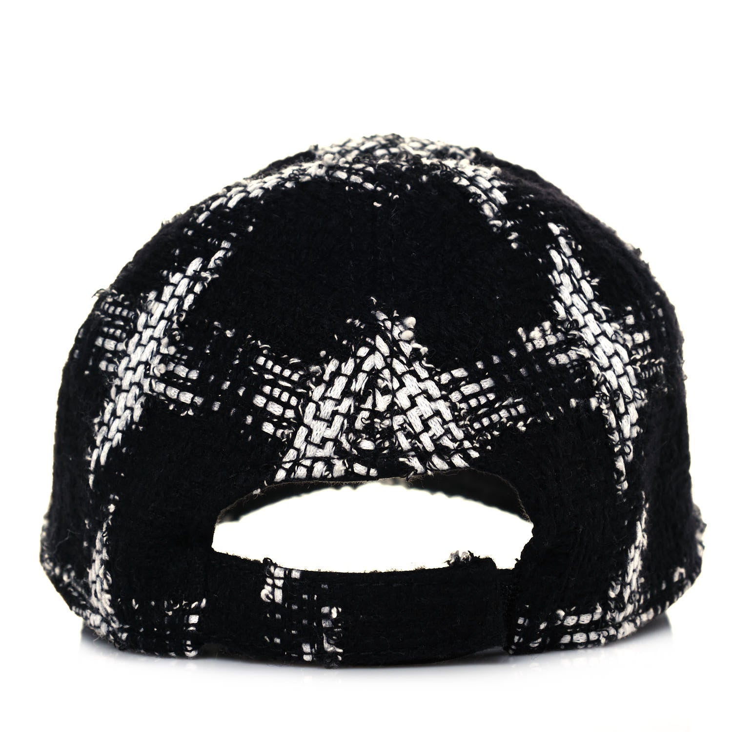 Chanel Tweed Cap Hat M Black White 5 of 7