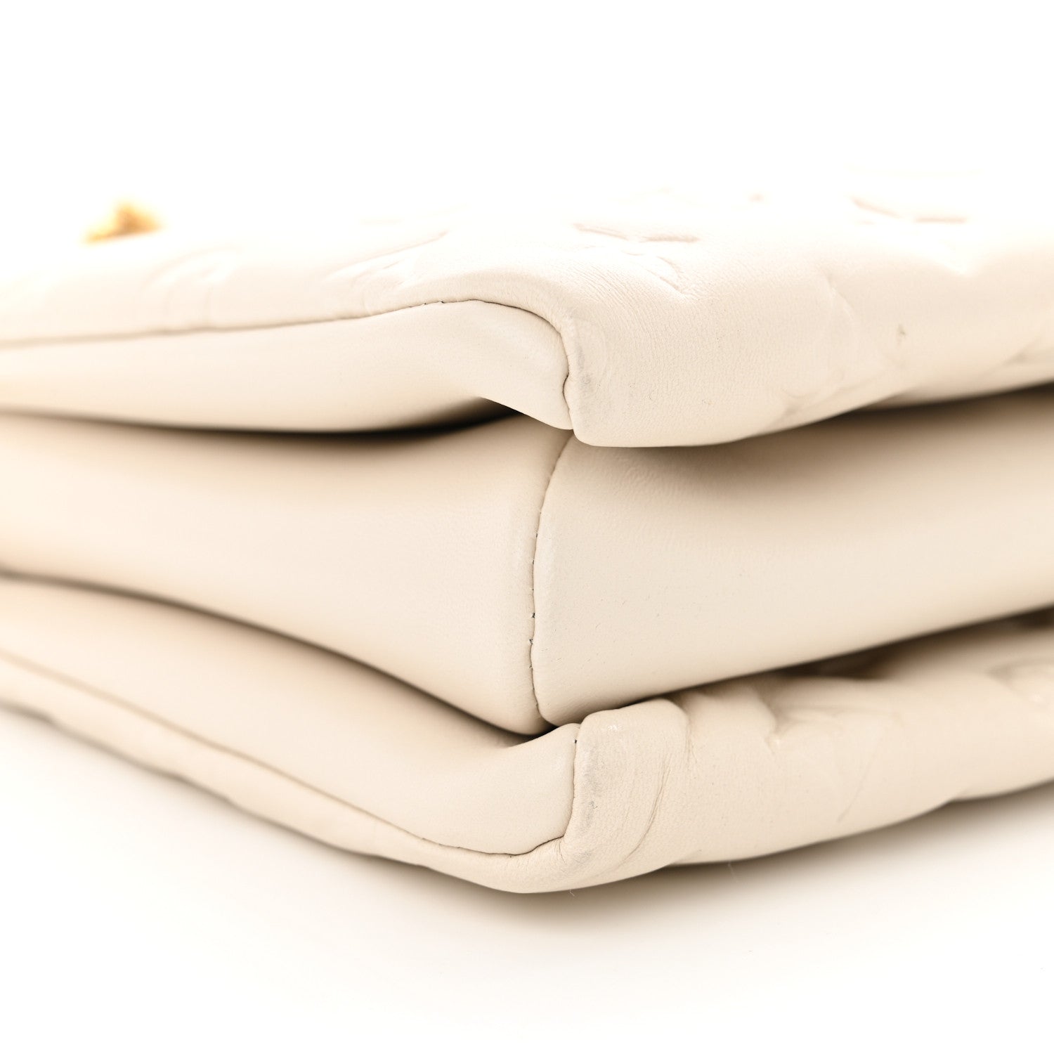 Louis Vuitton Lambskin Embossed Monogram Coussin PM Beige Cream 7 of 8