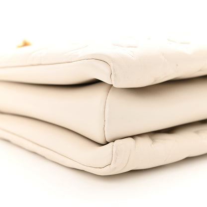 Louis Vuitton Lambskin Embossed Monogram Coussin PM Beige Cream 7 of 8