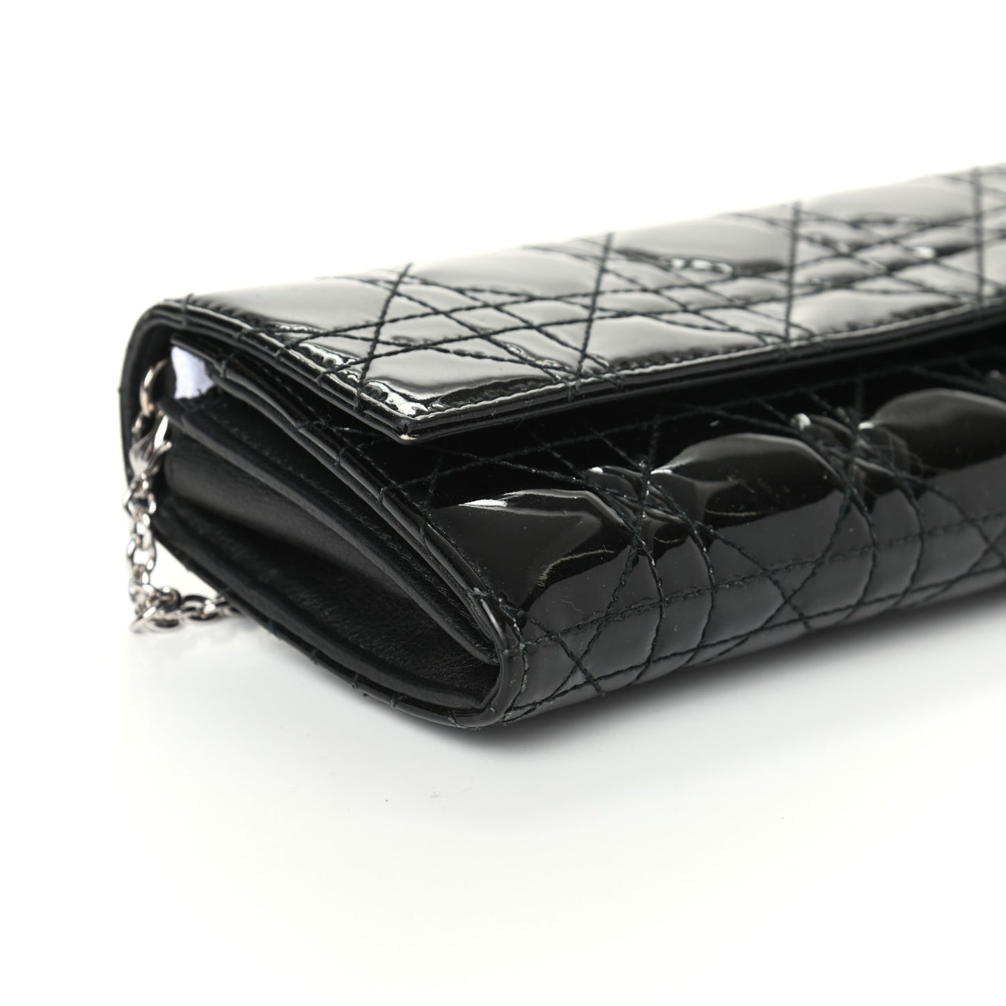 Patent Cannage Rendez-vous Chain Wallet Black