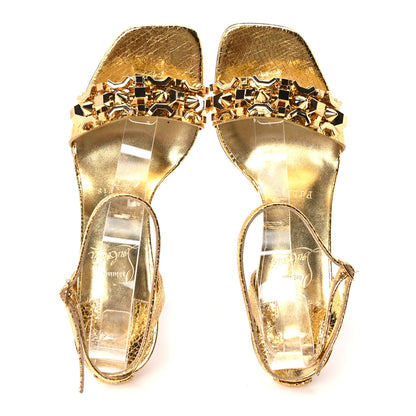 Christian Louboutin Specchio Asteroispikes 85 Sandals 36.5 Gold 2 of 9