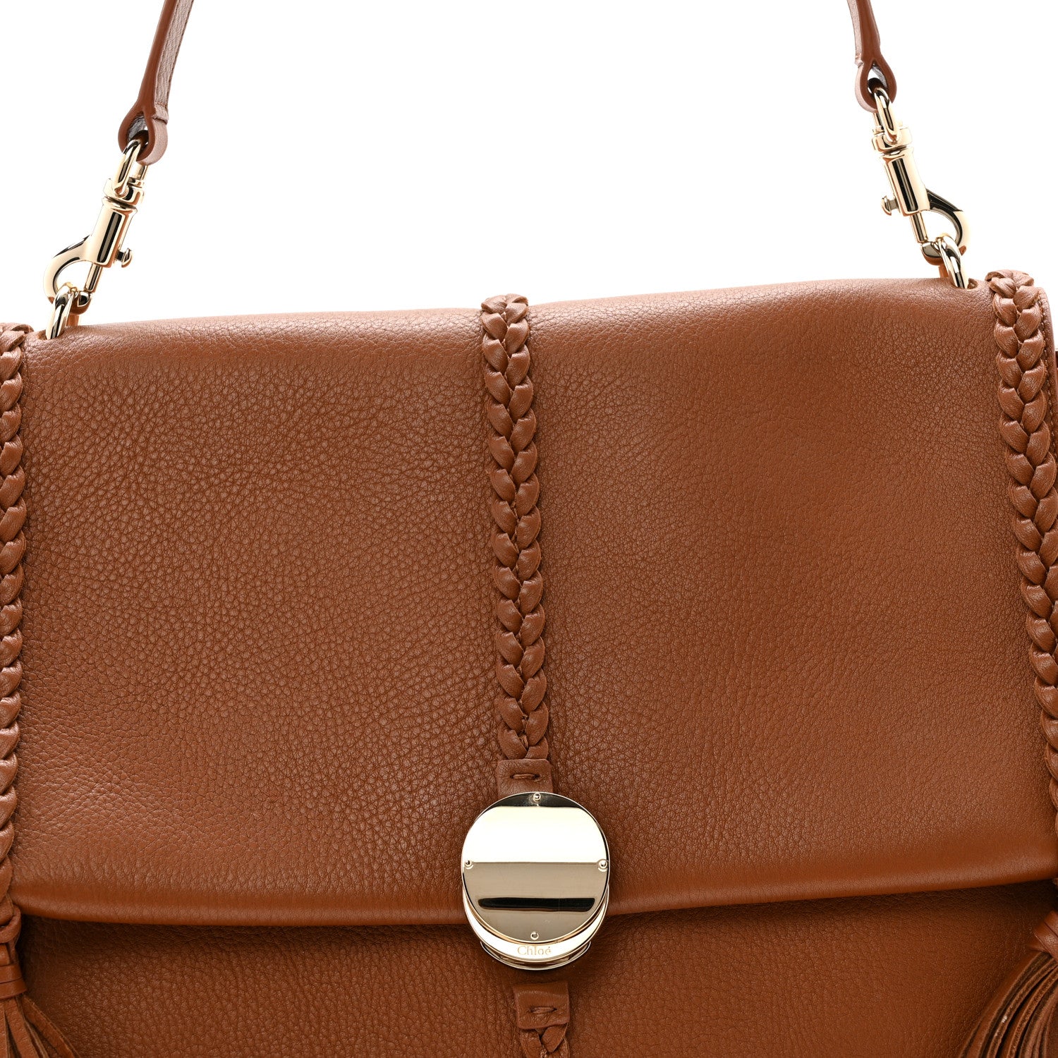 Chloe Grained Calfskin Large Penelope Shoulder Bag Caramel 9 of 17