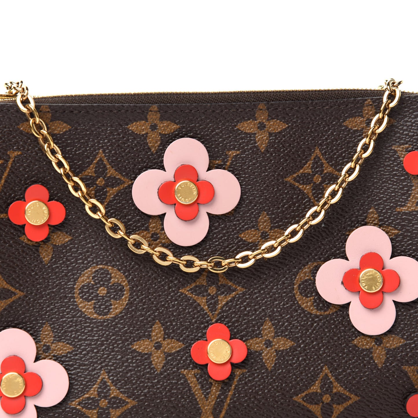 Monogram Blooming Flowers Double Zip Pochette