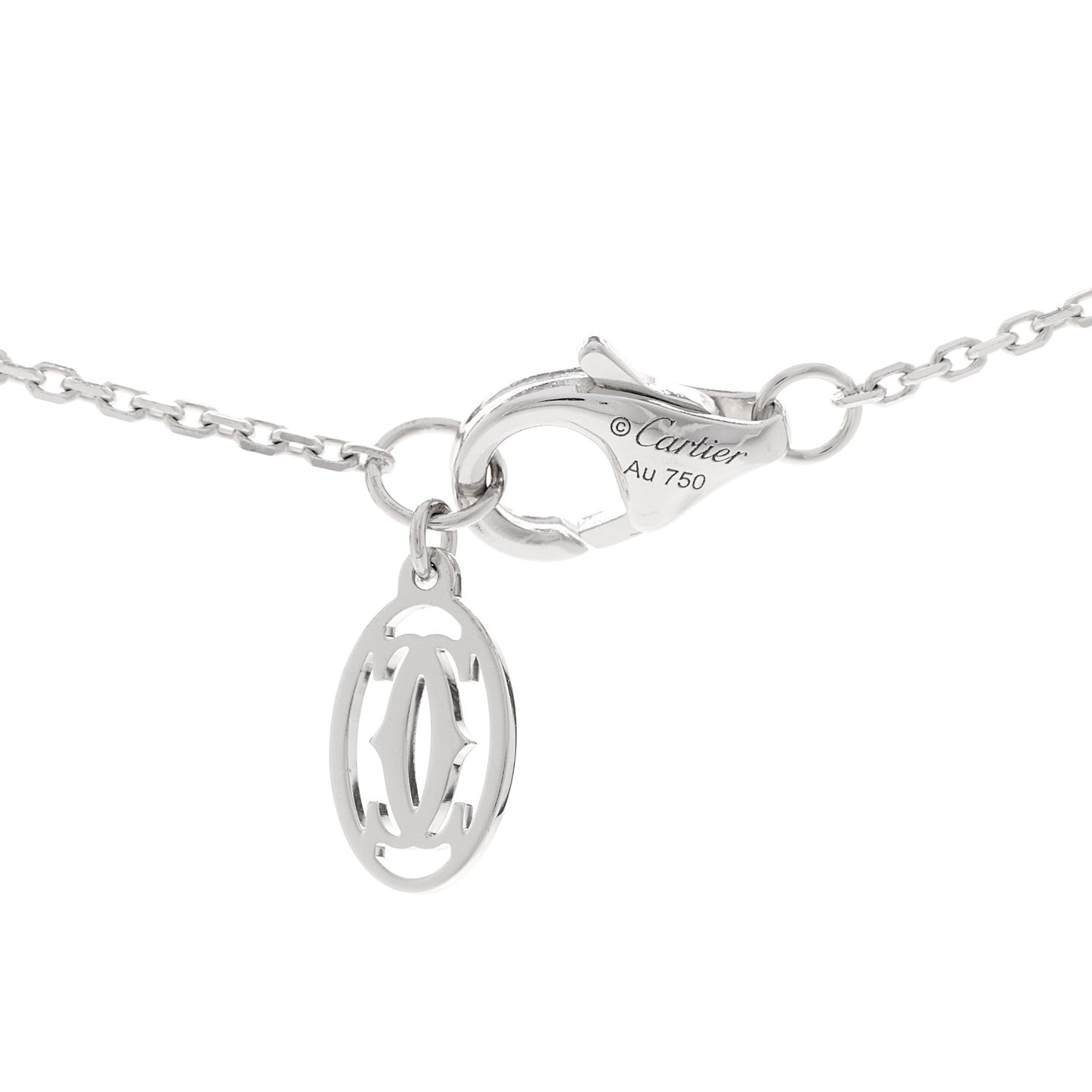18K White Gold Diamond XS D'Amour Pendant Necklace