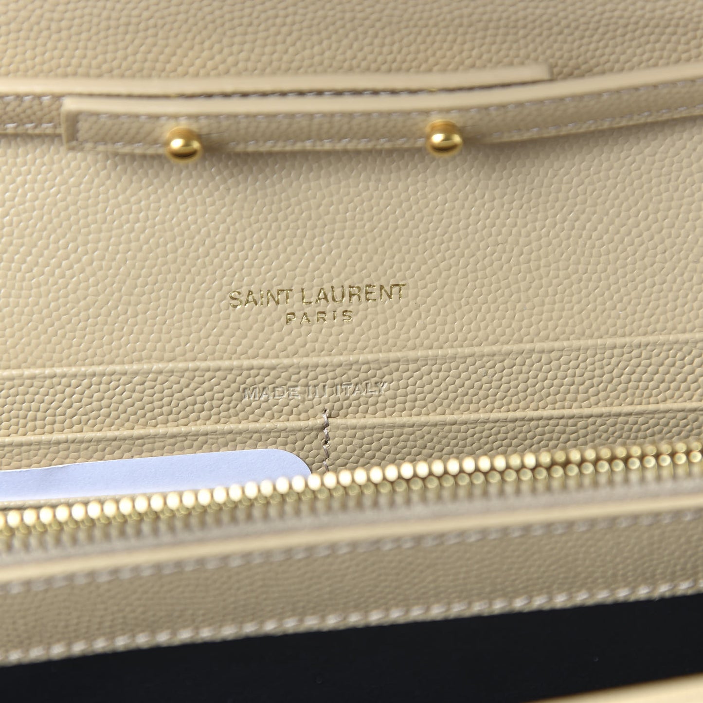Grain De Poudre Matelasse Chevron Monogram Chain Wallet Nude Powder