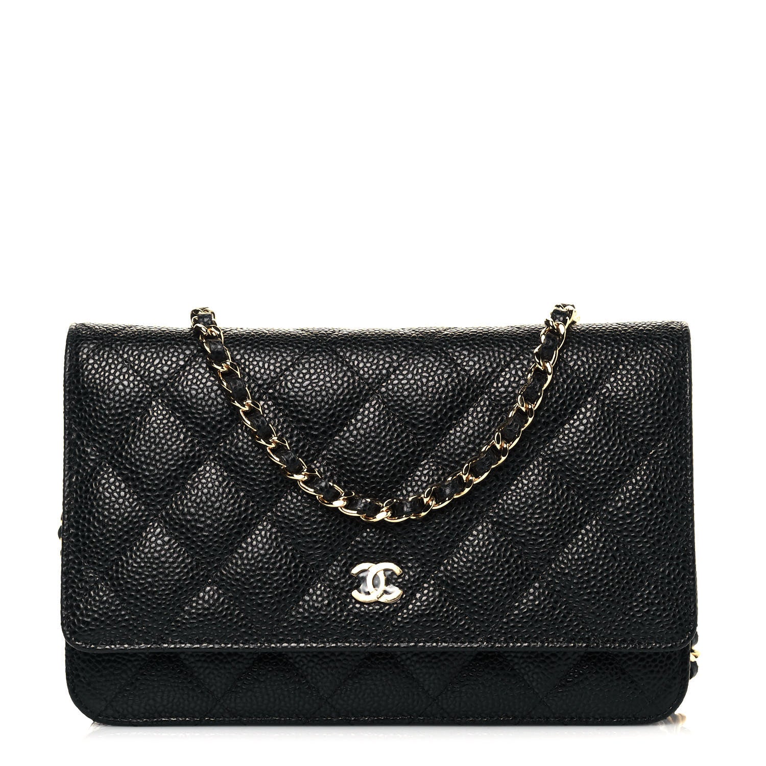 Chanel Caviar Quilted Wallet On Chain WOC Black 1 of 8
