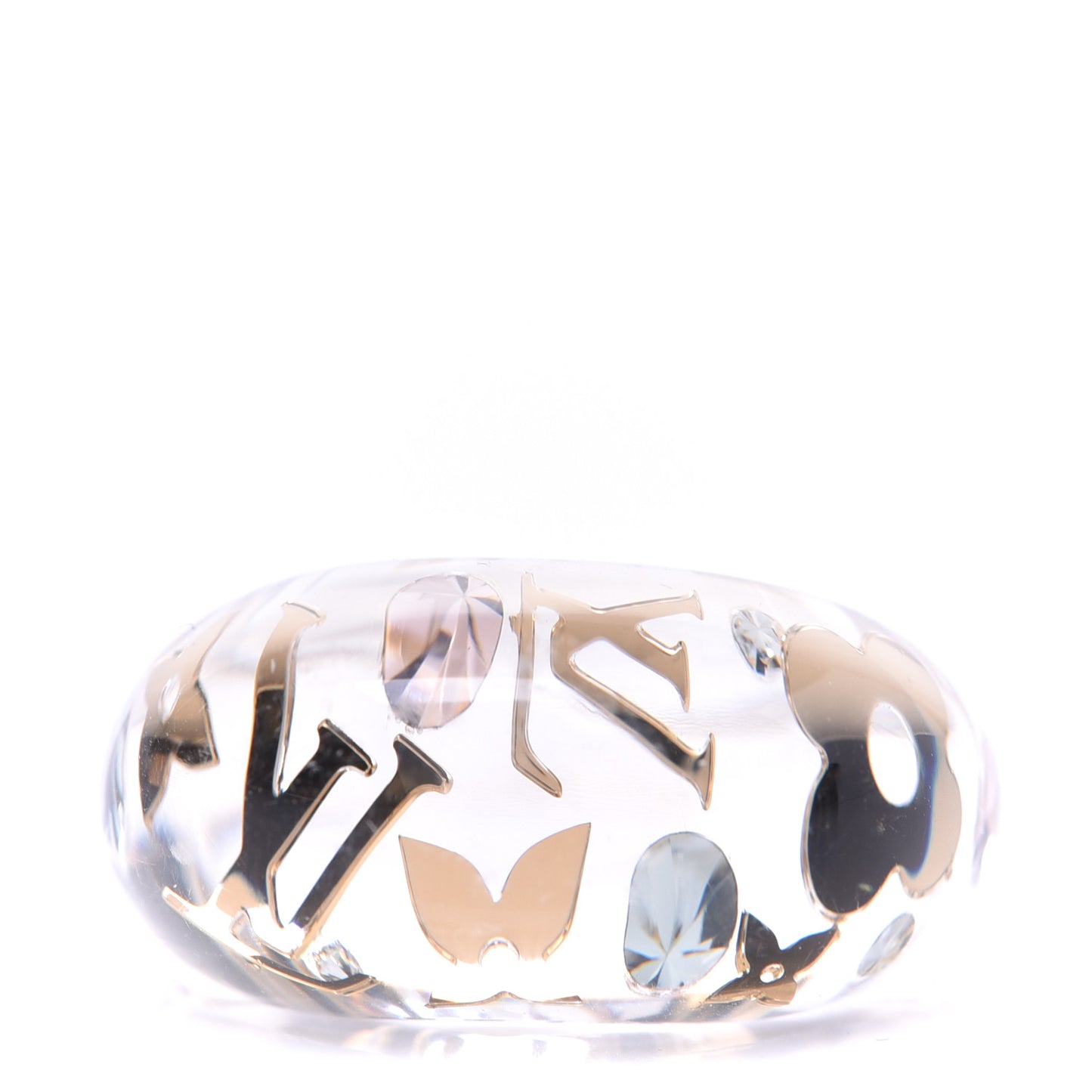 Resin Swarovski Crystal Inclusion Ring L Transparent
