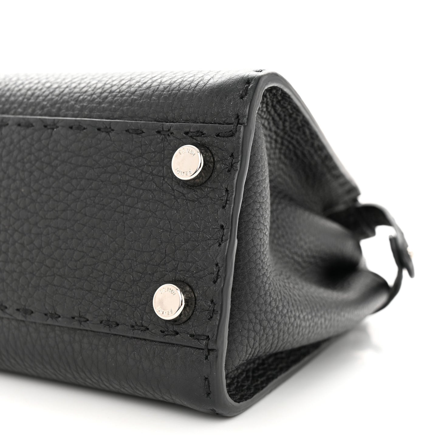 Cuoio Romano Selleria Bi-Color Mini Peekaboo Iconic Satchel Black Mou