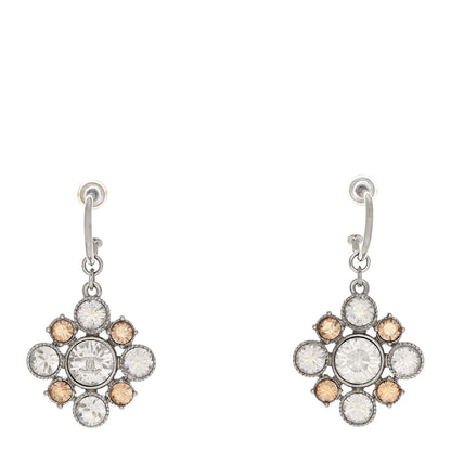 Chanel Crystal CC Dangle Earrings Silver 1 of 5