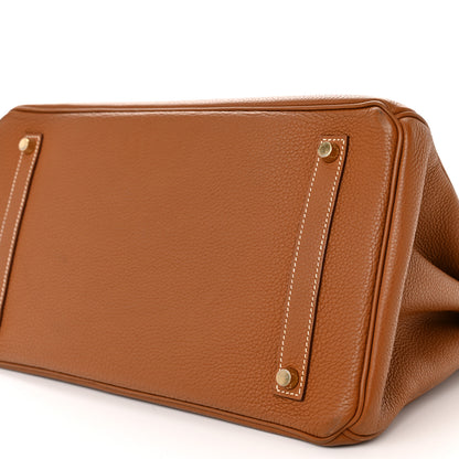 Hermes Togo Verso Birkin 35 Gold Geranium 9 of 14