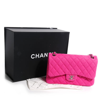 Chanel Iridescent Caviar Jumbo Double Flap Hot Pink 5 of 9
