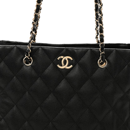 Chanel Caviar Quilted Large Shopping Tote Black 10 of 12