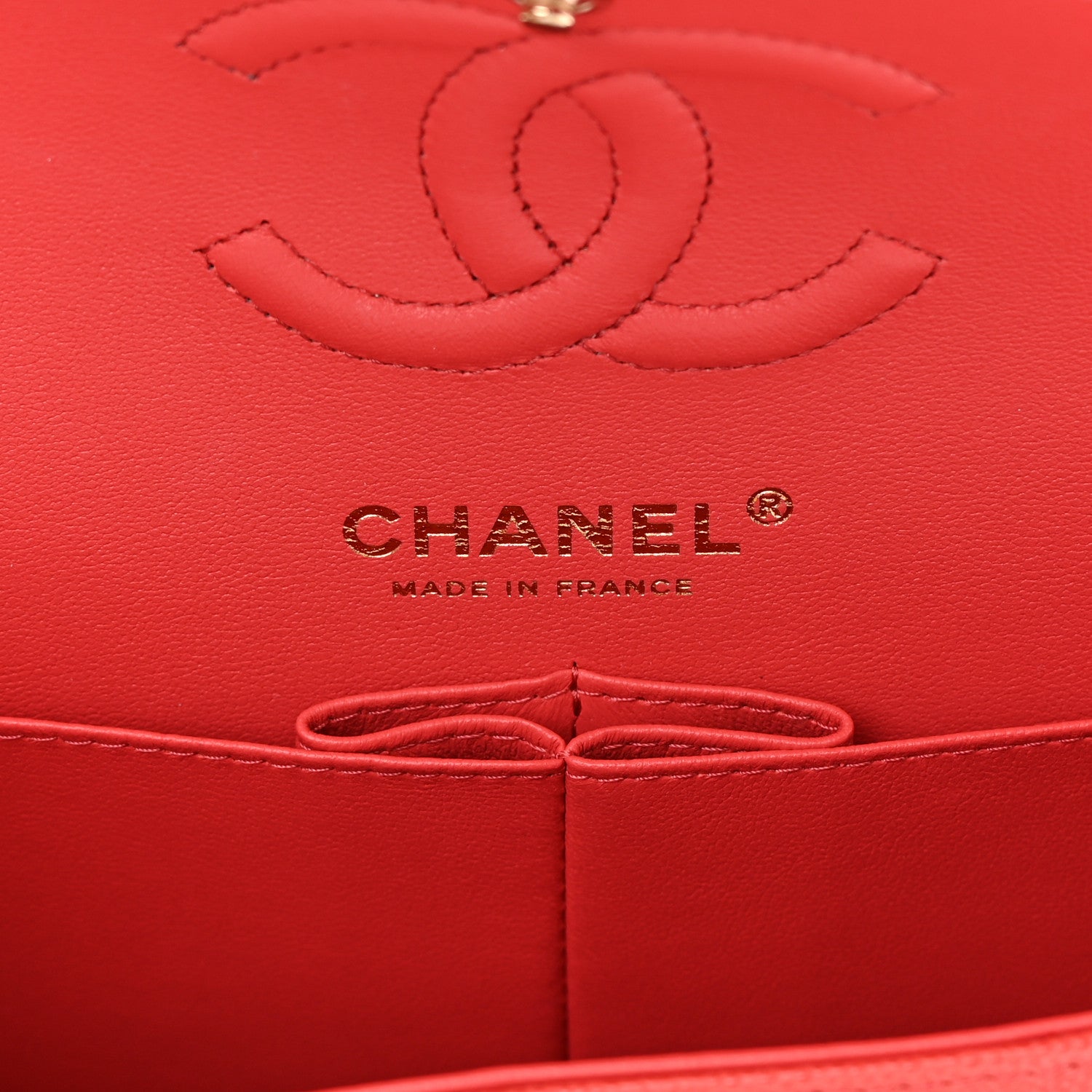 Chanel Caviar Quilted Small Double Flap Red 6 of 11