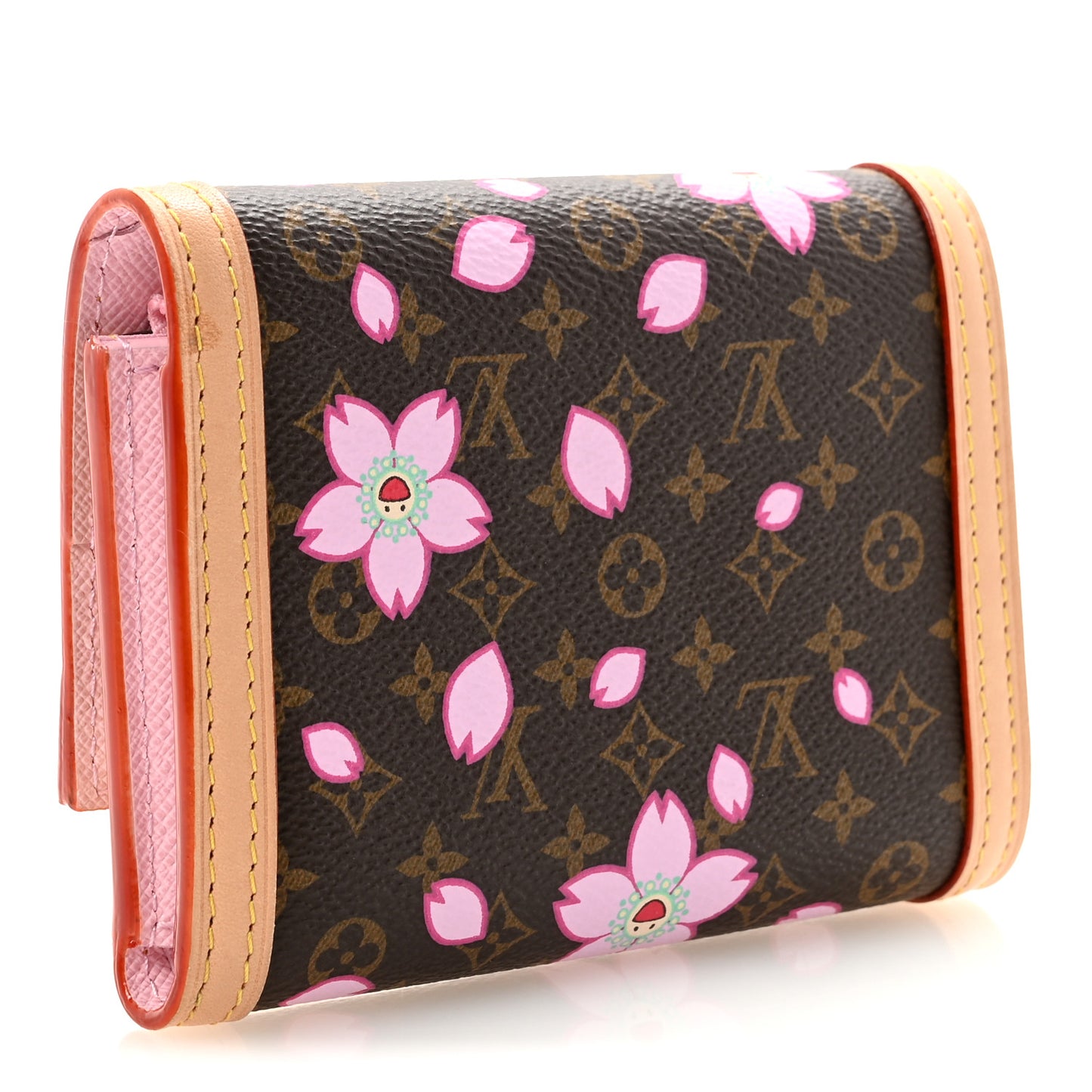 LV X TM Monogram Cherry Blossom Victorine Wallet Sakura Brown