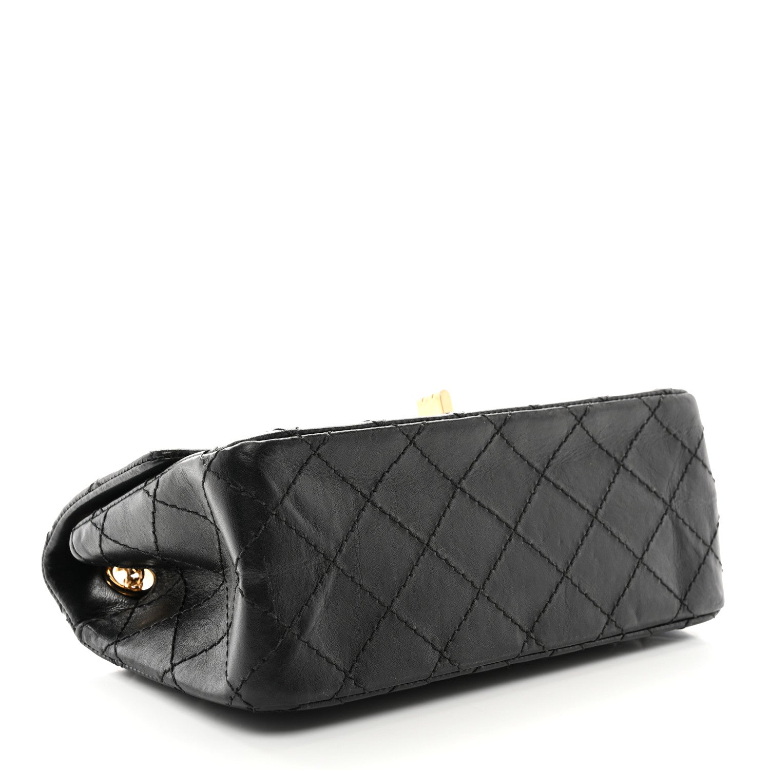 Chanel Aged Calfskin Quilted 2.55 Reissue Mini Flap Black 4 of 10
