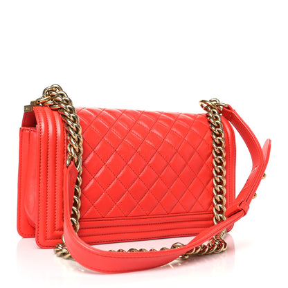 Chanel Lambskin Quilted Medium Boy Flap Red 3 of 12