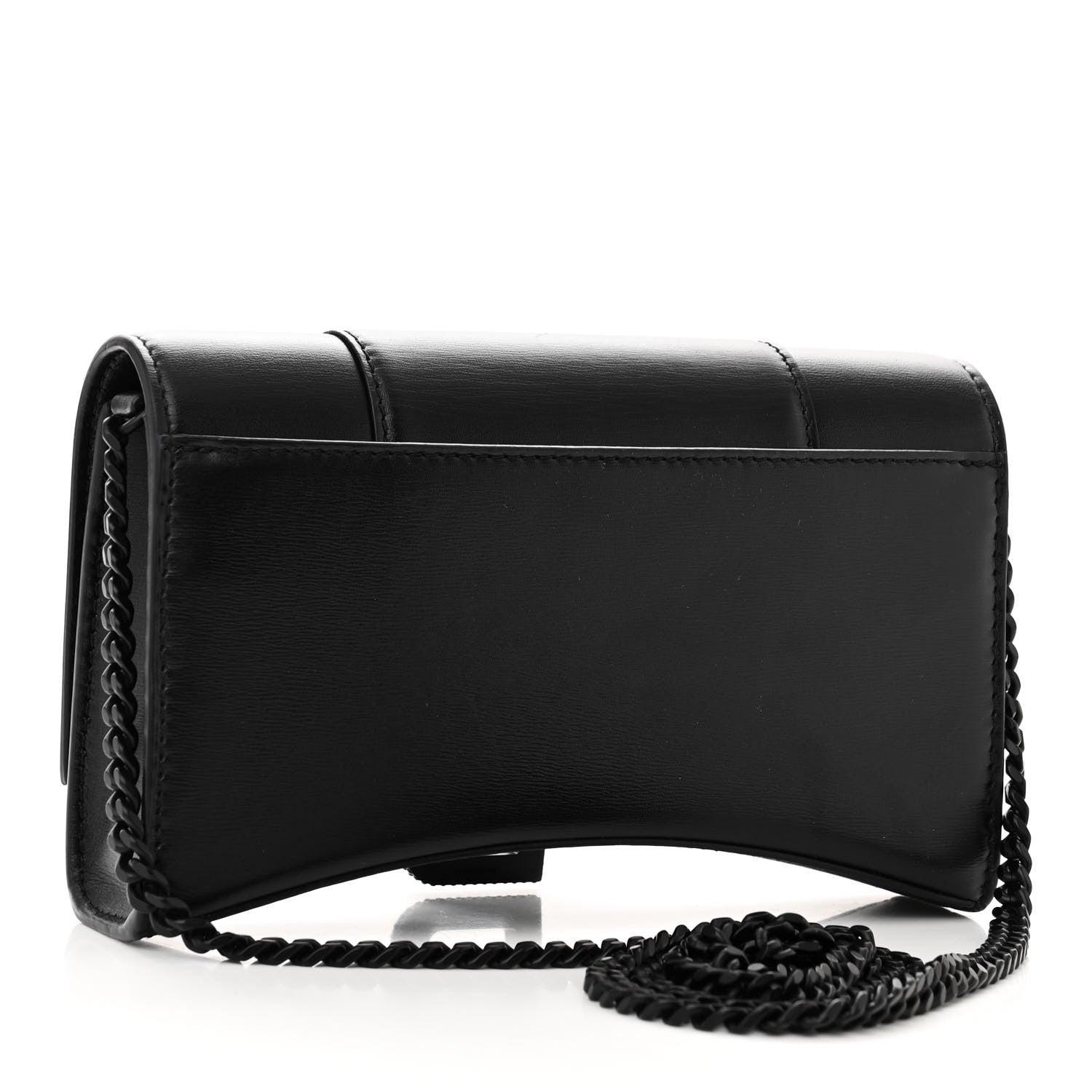 Balenciaga Calfskin Strass Monochrome Hourglass Chain Bag Black 2 of 9